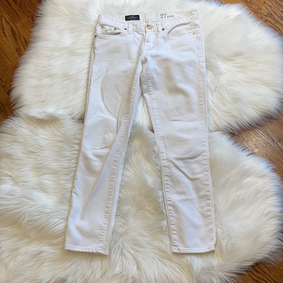J. Crew Stretch Toothpick Jeans in White - Picture 2 of 5